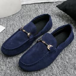 Summer Red Suede Loafers Men Shoes Slip On Soft Moccasins Breathable Flats Men's Driving Shoes Men Leather Casual Shoes Handmade