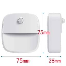 2Pcs Motion Sensor Light Wireless LED Night Lights AAA Battery Powered Bedroom Wall Staircase Closet Aisle Body Induction Lights