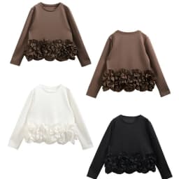 Floral Decorative Plate Short Sweatshirt Women's Spring Autumn Design Unique Attractive Beautiful Straight Cut Ladies' Top