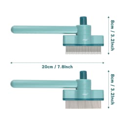 OITABI 1/2PCS Rotatable Flea Comb for Cat Dog Brush for Shedding Pet Hair Removal Comb with Stainless Steel Teeth for Deshedding