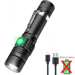 T6 Ultra Powerful 800LM Flashlight with Zoom 200M Long Range High Power LED Rechargeable Tactical Lantern Strong Torch