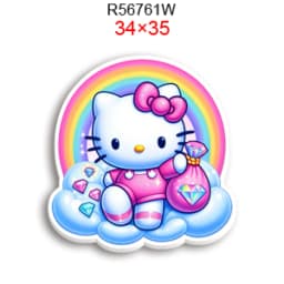 Hello Cat 10pcs/lot San Resin Planar Transparent Glitter Acrylic Flatback for Charms DIY Bow Craft Supplies Phone Case Decor