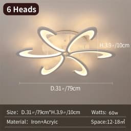 Modern Acrylic Ceiling Lamp Living Room Bedroom Lighting Dimmable Pendant Light With Remote Control Chandelier For The Kitchen