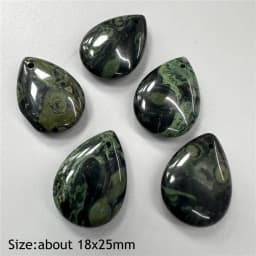 Water Drop Shape Stone Charms Faceted Amazonite Pendant Natural Gems Crystal Charms For Jewelry Making DIY Necklace 13x18mm