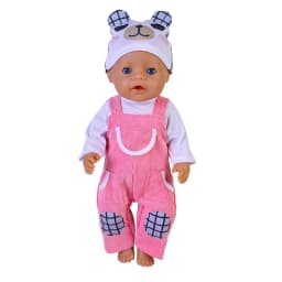 36-45 cm Doll Outfits for 17Inch Dolls Baby Born Doll Cute Jumpers Rompers Suit+Shoes Warm Clothes on A Doll Baby Christmas Gift