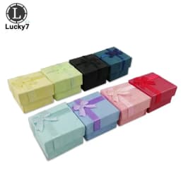 24pcs/lot Paper Ring Gifts Boxes for Jewelry Display 4*4*3cm Assorted Colors Ring Box