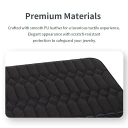Leather Jewelry Storage Box Large Capacity Ring Necklace Storage Box Portable Earring Organizer Container Women's Bracelet Case