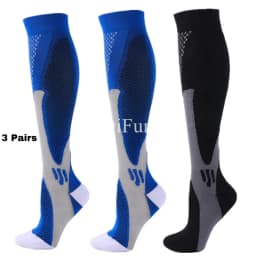 2/3/4 Pairs Running Men Compression Socks Fit Varicose Veins Football Soccer Stockings 30 Mmhg Atheletic Men Women Sports Socks