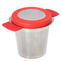 Stainless Steel Tea Filter with Double-Handle, Silicone Tea Filter, Double-Ear Tea Maker, Tea Partition