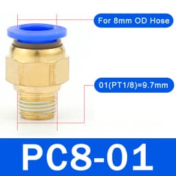 20/50PCS Pneumatic Air Connector Fitting PC 4mm 6mm 8mm 10mm 12mm Thread 1/8" 1/4" 3/8" 1/2" Hose Fittings Pipe Quick Connectors