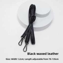 New Yu Black Leather Bag Strap Single Shoulder Crossbody Bag Long Strap School Bag Backpack Accessories Women's Bag Belt