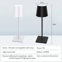 LED Desk Lamp Rechargeable Table Lamp 3 Levels Dimmable Bar Restaurant Ambiance Wireless Touch Lamps Waterproof Led Lights