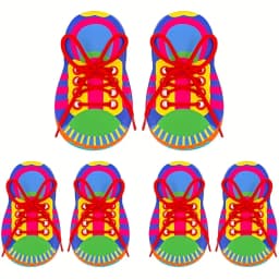 Shoelace Threading Teaching Toys Learn to Tie Shoelaces Toy Kids Toddlers Fine Motor Skills Toy Early Educational Toys Boys Girl