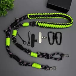 Outdoor Multi-purpose Adjustable Replacement Bag Strap Hand-braided Paracord Camera Phone Crossbody Lanyard Decorative Chain