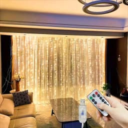 8 Modes LED Curtain Fairy Light USB Plug Wedding Garland Valentine's Day Ramadan EID Mubarak Decoration for Home Curtain Lights