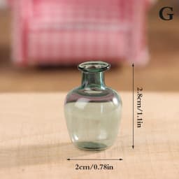 24 Styles 1/12 Miniature Dollhouse Glass Vase Mini Flower Vase for Doll House Decoration Accessories