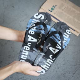 Hawaii Print Slippers Men Flip Flops Beach Sandals Non-Slip Flat Shoes Casual Slipper Indoor House Shoes for Men Outdoor Slides