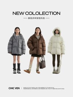 CHIC VEN Women Down Coats Solid Loose New Hooded 90 White Duck Down Down Jacket Puffs Female Outerwear Autumn Winter 2026
