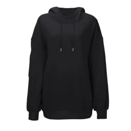 Oversize Hooded Sweatshirt Women With Eye Mask Solid Color Loose Casual Hoodies Sport Running Plus Size Sweatshirt Pullover