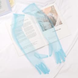 Long Sheer Tulle Gloves Ultra Thin Stretchy Full Finger Mittens Mesh Elbow Wedding Bride Gloves Sheer Sunscreen Vintage Glove