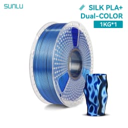 SUNLU Silk PLA Plus 3D Printer Filament 1KG/Spool 1.75mm ±0.02MM Pla+ Rabinbow Dual/Triple Colors 3D Prting Filaments Rapid Ship