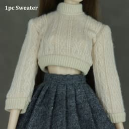 Handmade Doll Knitted Sweater Multicolored Mini 30cm Dolls Casual Dress Kids DIY Gift Toys Doll Accessories Tops for 1/6 Doll