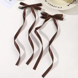 2pcs Long Tassel Ribbon Hairpin Cute Candy Bow Clip for Women Girls Party Gifts Headwear Side Clips Hair Accessories Wholesale