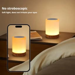 HPH RGB LED Light Party Wireless Ambient Table Lamp Remote Control Bedside Lamp for Bedroom Decoration Christmas Gift Mood Light