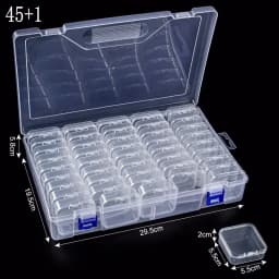 Small Bead Organizer Cases Plastic Organizer Box Mini Clear Bead Storage Container Box with Hinged Lid for DIY Jewelry Supply