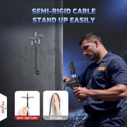 360° Joystick Articulating Borescope, 6.2mm 4 Ways Automotive Endoscope Inspection Camera with 6 Adjustable LED Lights SnakeTube