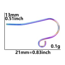 50pcs/Lot Rainbow Ear Hooks For Jewelry Making Earrings Ear Piercing Hoop Stainless Steel Jewelry Findings Wholesale Components