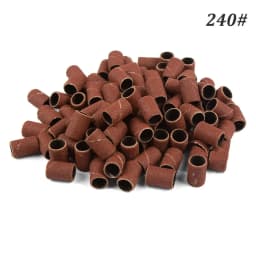 1000pcs Nail Sanding Bands Nail Drill Bit Caps Accessories for Manicure Gel Polish Removing Manicure Tool 80# 120# 180# 240# Set