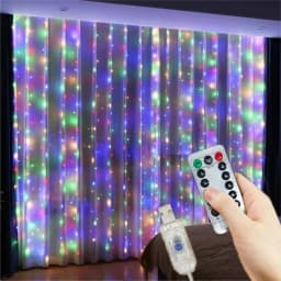 8 Modes LED Curtain Fairy Light USB Plug Wedding Garland Valentine's Day Ramadan EID Mubarak Decoration for Home Curtain Lights