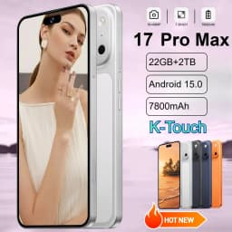 K-Touch NEW Smartphone Android 5G For 17 Pro Max Smart Mobile Phones Dual Sim 22G+2TB 7.3inch HD Cell Phone Face Unlocked 16+48MP 4G 5G Dual SIM 7800mAh Battery HOT