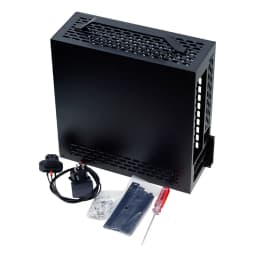 2025 Spot Lzmod Mini A24-V5 2.0 Dual Slot Single Display 1U Power Supply ITX Chassis with Double-Sided Chamfering