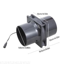 12cm Duct Fan Powerful Inline Extractor Fan 12V Duct Blower Indoor Air Exhaust Boosters For Workshop Basement Tent