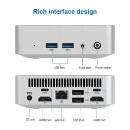 SZBOX W6 Mini PC Intel N3700 MINI PC Windows 10 SO-DIMM RAM 8GB 128GB SSD RJ45 1000M LAN M.2 SATA3*2 Desktop Gaming Computer