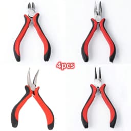 4pcs/3pcs/1pcs Iron Jewelry Pliers Tool Kit Includes Needle Round Wire Cutter And Curved Nose Pliers For Jewelry Beading Repair