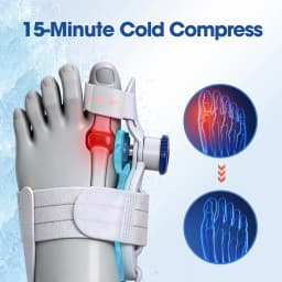 Toe Splint Bunion Adjuster with Cooling Pad Adjustable Big Toe Valgus Support Tool for Both Feet Straightening Orthopedic Thumb