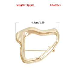Simple Irregular Brooches Exquisite Heart Waist Cinch Pins for Women Men Vintage Casual Versatile Fixed Clothing Accessories New