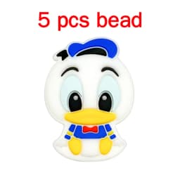 5pcs Silicone Cartoon Beads Pacifier Chain Baby DIY Care Pacify Accessory Adornment