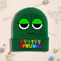 Sprunki Cartoon Cute Knit Hat for Children Anime Fashion Knitted Hat Boys Girls Winter Warm Cap Kids Windproof Hip Hop Caps Gift