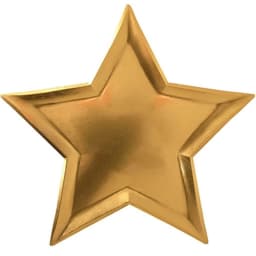 8pcs Colorful Gold Foil Star Disposable Tableware Kids Birthday Favors Decoration Paper Plates Wedding Birthday Party Supplies