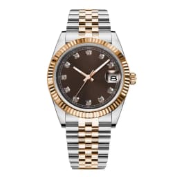 Custom Logo NH35 Movement Men Watch 36mm/39mm Diamond Bezel Diamond Dial Sapphire Crystal 100M Waterproof Mechanical Wristwatch