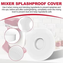4.5-5 Quart Tilt-Head Stand Silicone Mixers Bowl Cover Pouring Shield Lid Compatible with KitchenAid