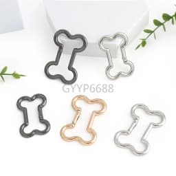 10/30/100PCS Bone Shape Open Metal Buckles Carabiner Clip Keyring Buckle For Key Chain Backpack Handbag Purse Strap Accessories