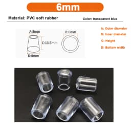 2.5/3/3.5/4/5/6/7/8/10mm PVC Round End Cap Cover Screw Thread Hook Cover Soft Plastic Caps Coat Hanger Anti Protective Sleeve