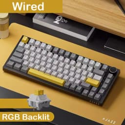 AJAZZ AK820 and AK820PRO Mechanical Gaming Keyboard 75% Layout PBT OEM Keycap RGB Backlight Full Key Anti-Ghosting Type-C