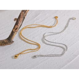 Yhpup Stainless Steel Flat & Bead Chains Double Layer Fashion Bracelet Bangle Men Women Charm Summer Beach Trendy Chic Jewelry