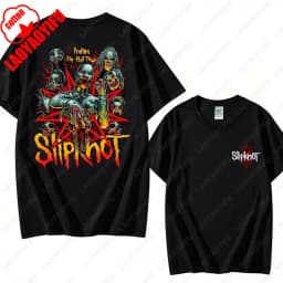 Prepare for Hell Tour Shirt Heavy Metal Cotton Tees Man Rock Band T-shirt Men's Slipknots Double Sided Print Short-sleeve Tops
